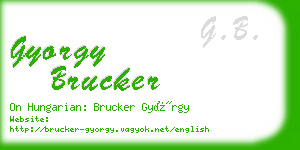 gyorgy brucker business card